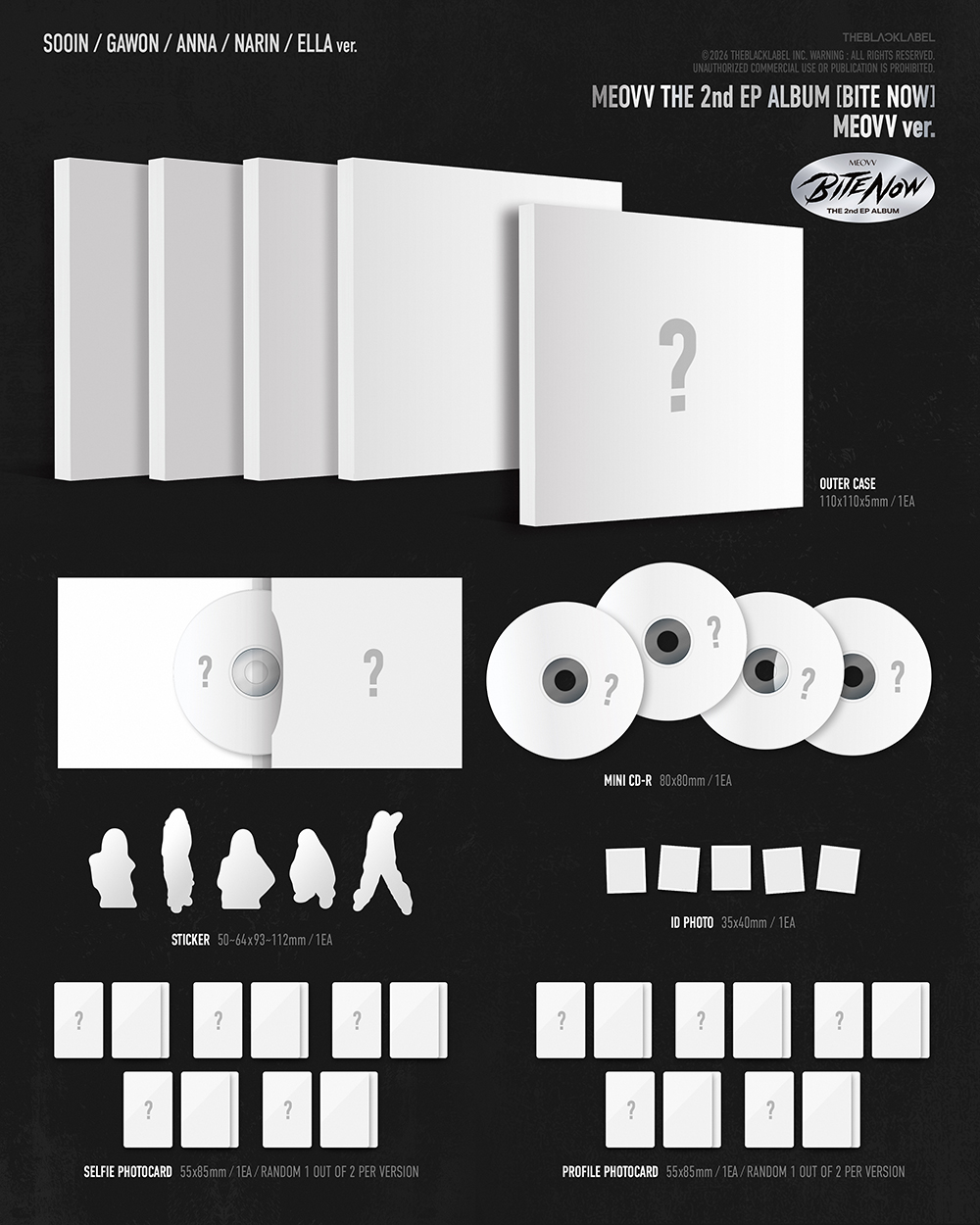 MEOVV  THE 2nd EP ALBUM BITE NOW MEOVV ver 5types Random Ver