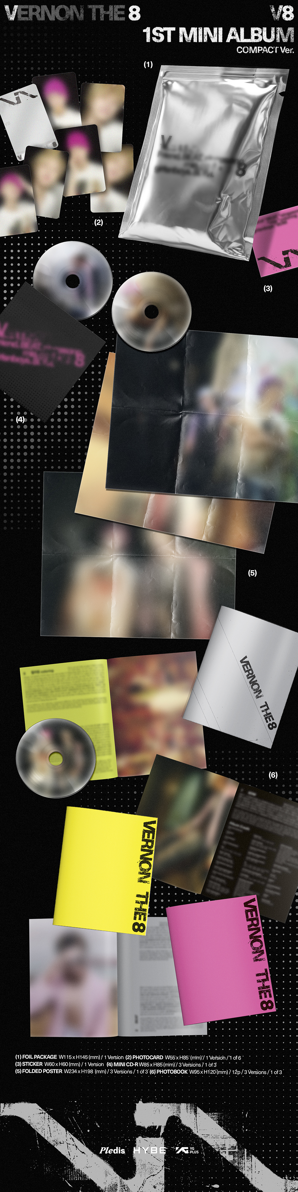 V8 SEVENTEEN  1st Mini Album V8 Compact Ver  and   with weverseshop gift