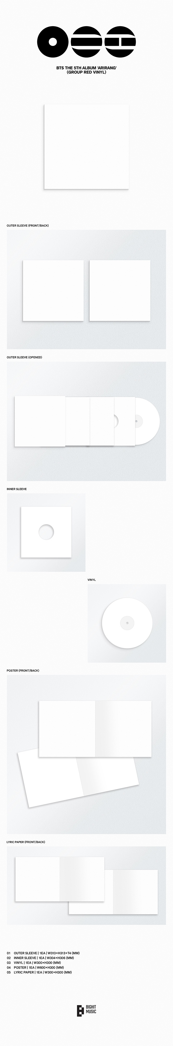 BTS  ARIRANG Standard Vinyl 8types Random Ver