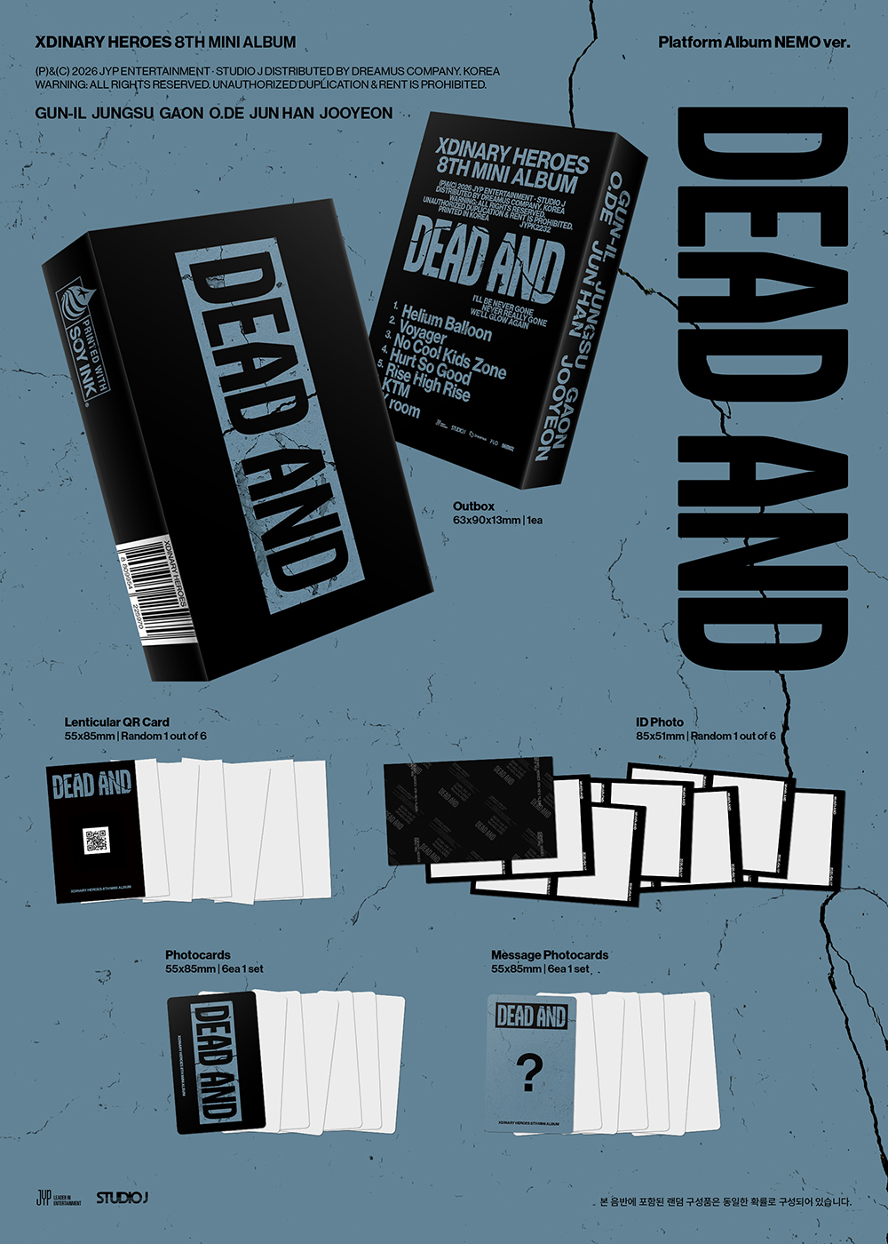 Xdinary Heroes  8TH Mini Album DEAD AND Platform Album NEMO ver