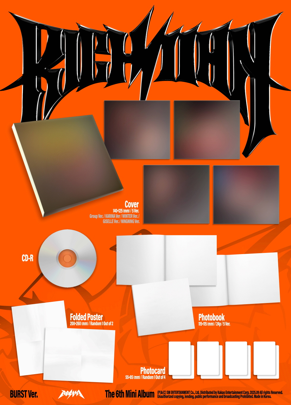 aespa 6th MiniI Album Rich Man BURST Ver 5types Random Ver