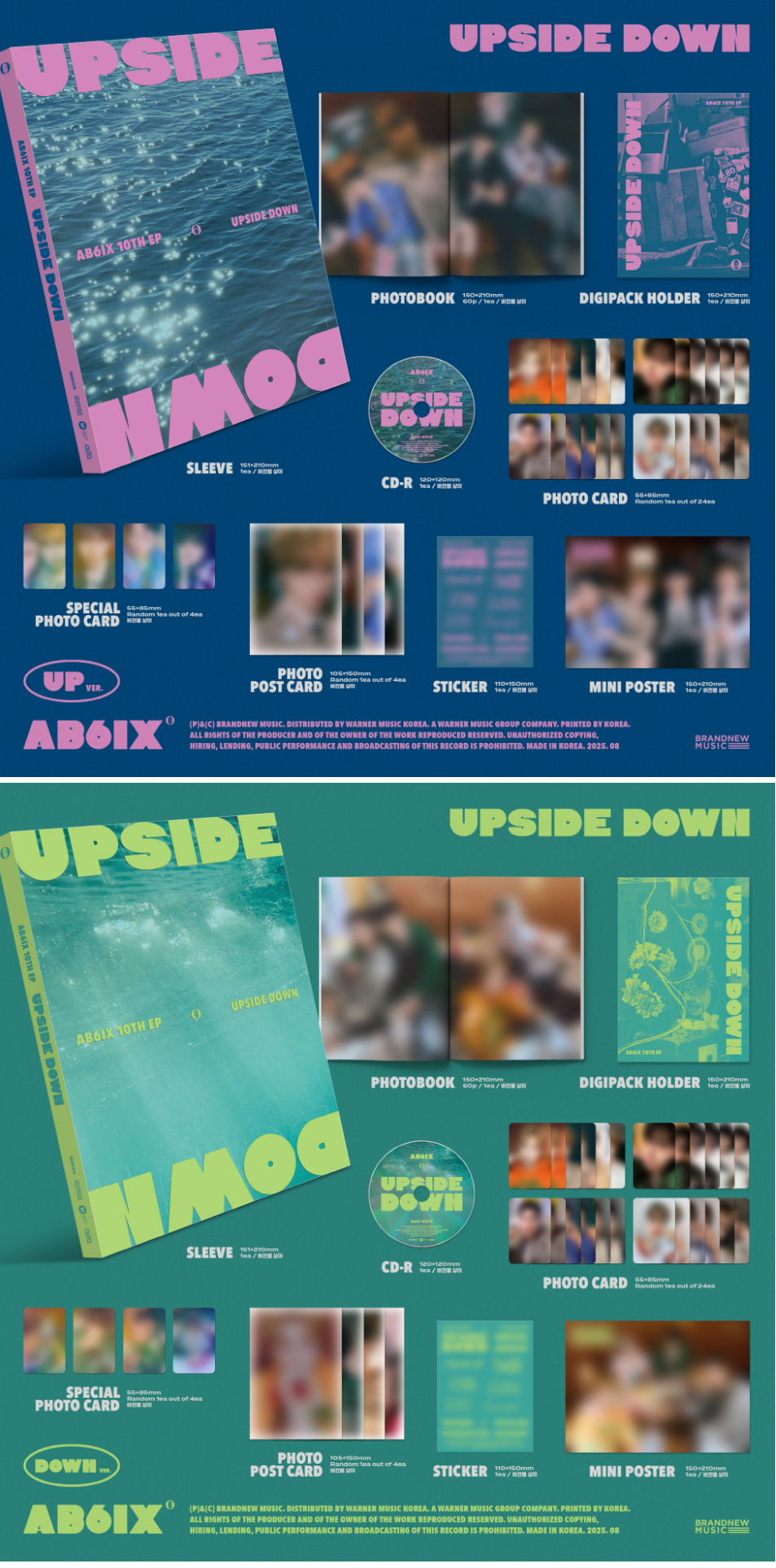 AB6IX 10TH EP UPSIDE DOWN Photobook VER UP Ver / DOWN Ver 2types Random Ver