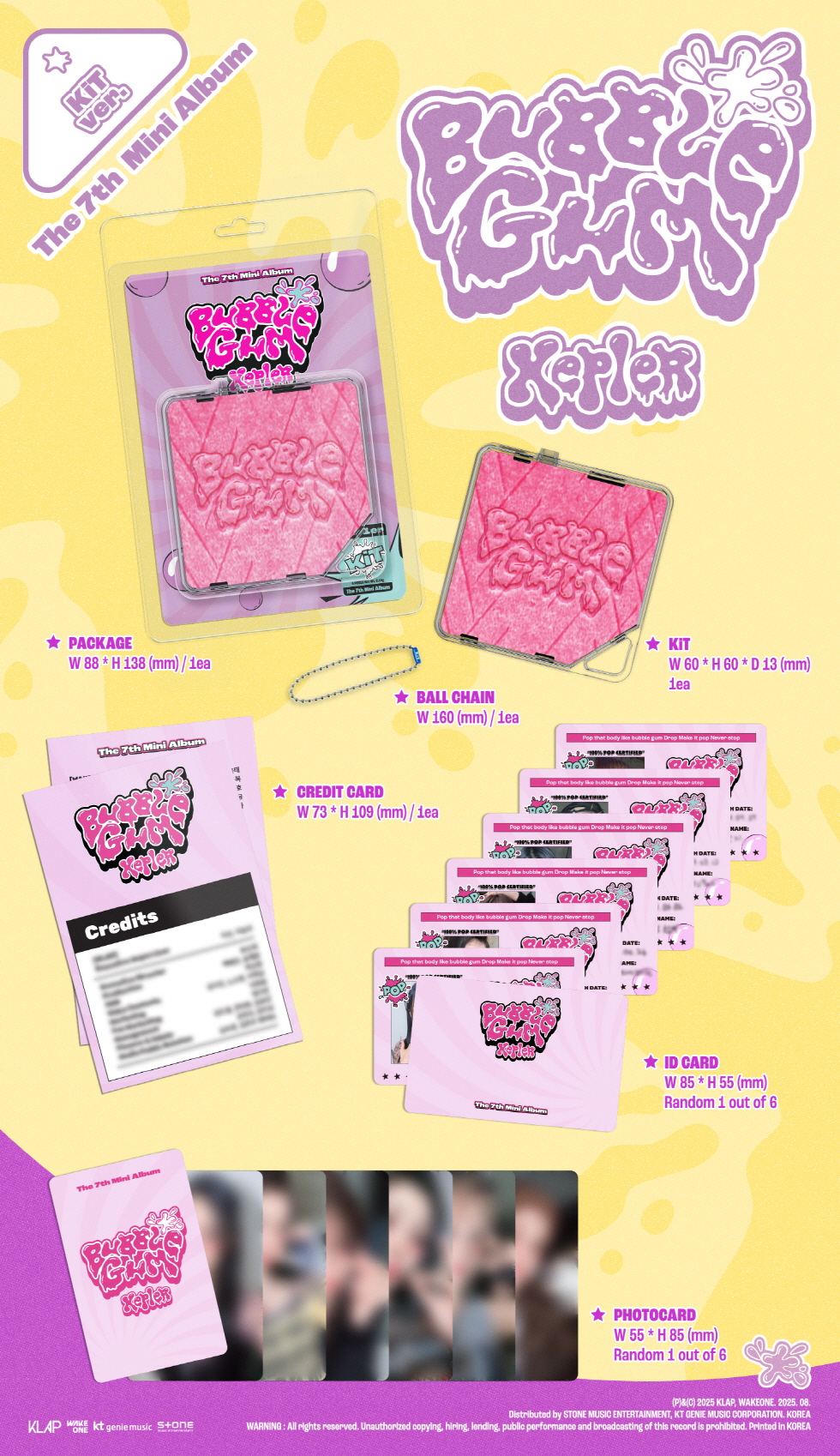 Kep1er The 7th Mini Album BUBBLE GUM KiT ver