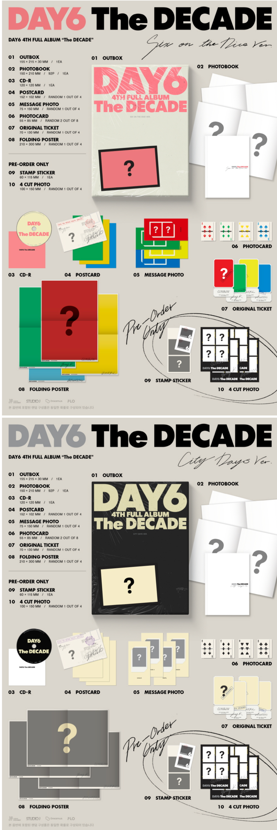 DAY6 The DECADE BADDIE Ver/ ATTITUDE Ver 2types Random Ver