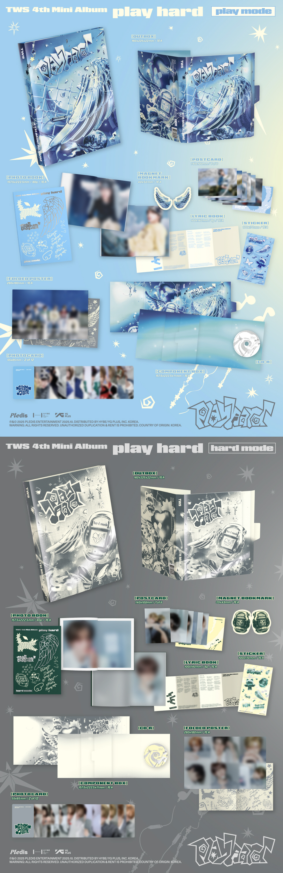 TWS 4th Mini Album ‘play hard’ play mode/ hard mode 2types Random Ver