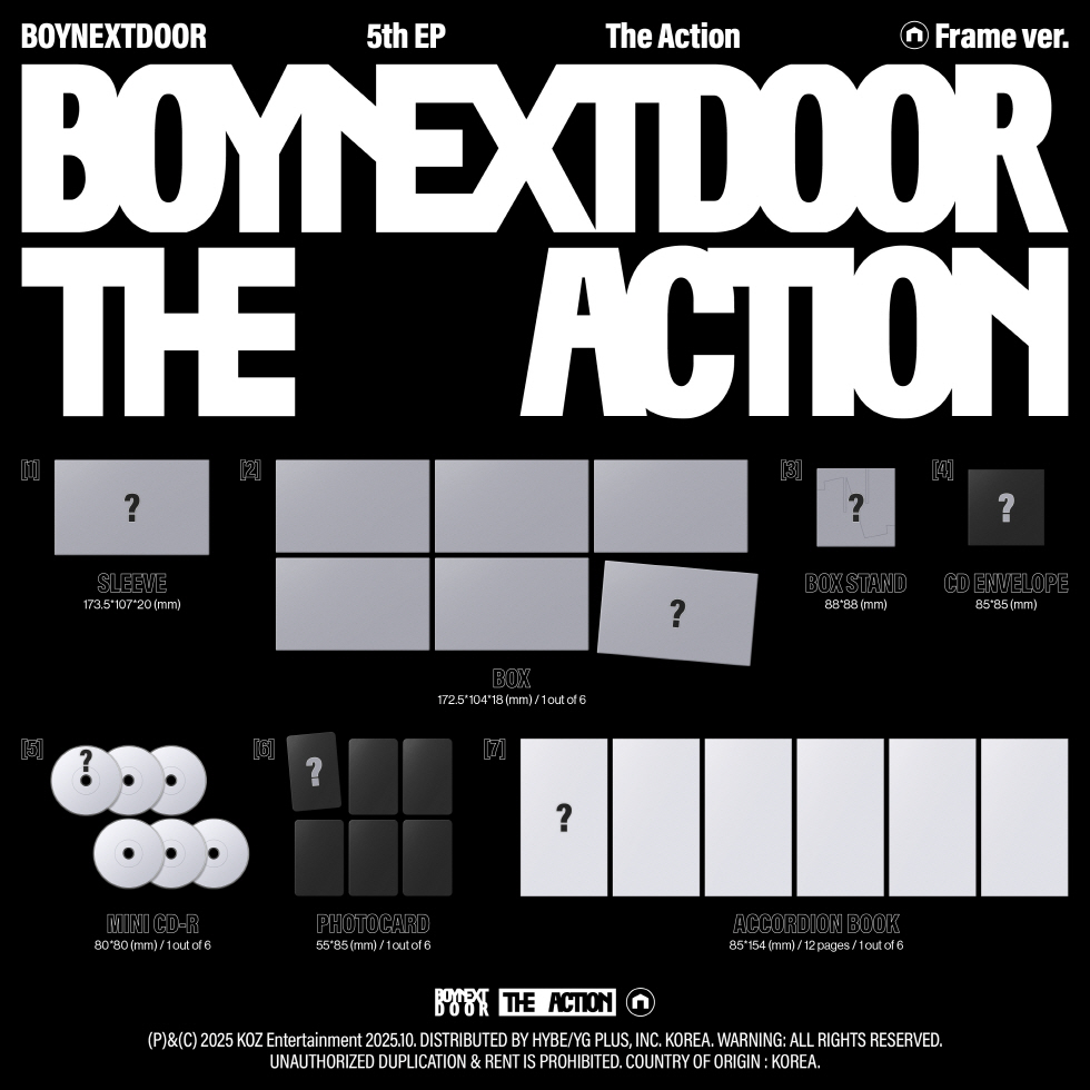 BOYNEXTDOOR 5th EP The Action Frame ver Random and with weverseshop gift