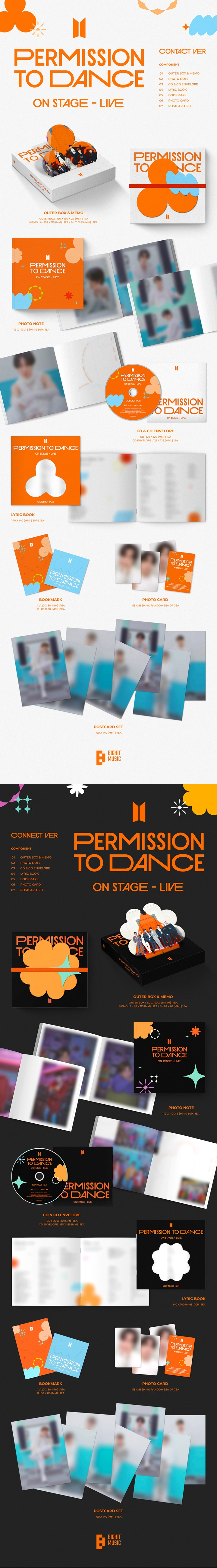 BTS PERMISSION TO DANCE ON STAGE – LIVE Contact ver/ Connect ver 2types Random Ver