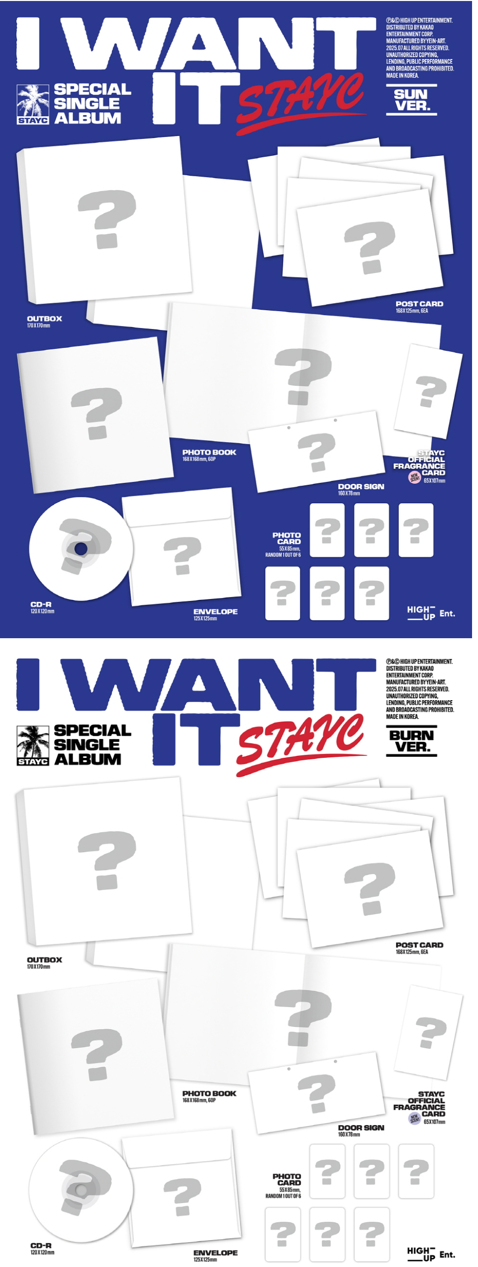 STAYC SEPCIAL SINGLE I WANT IT SUN Ver / BURN Ver 2types Random Ver