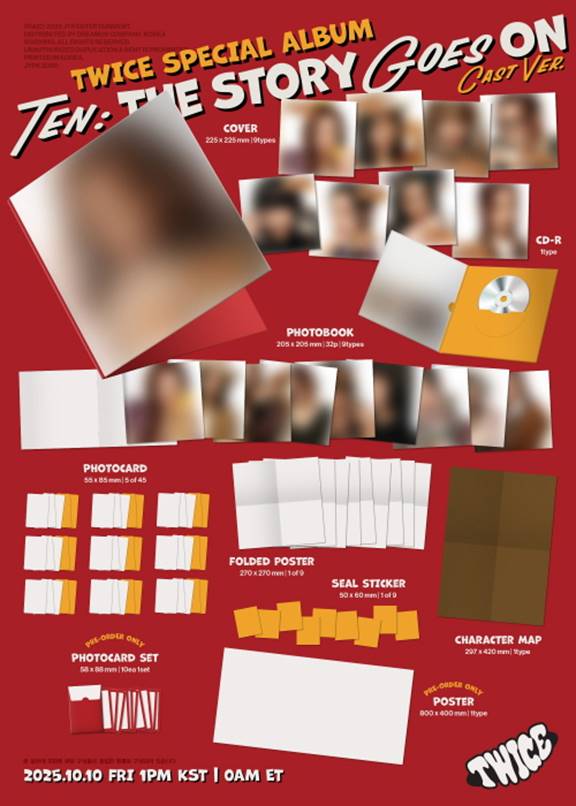 TWICE  TEN The Story Goes On Cast Ver 9types Random Ver