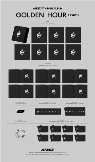 ATEEZ GOLDEN HOUR Part2 DIGIPACK VER Random ver