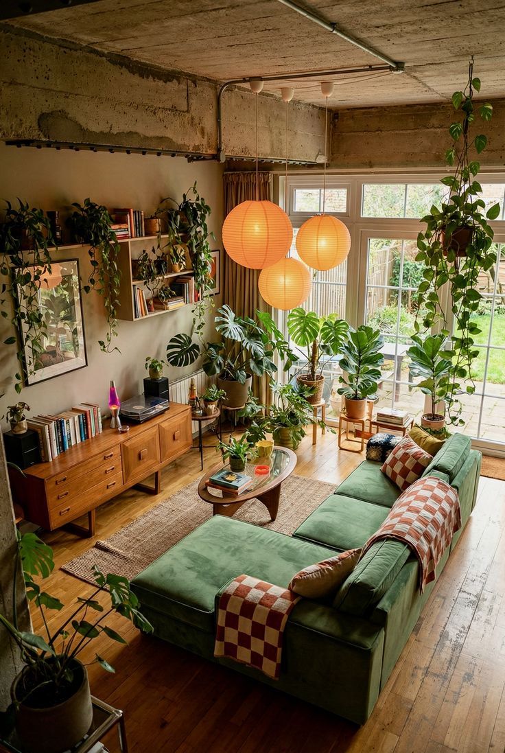Industrial Jungle Living Room