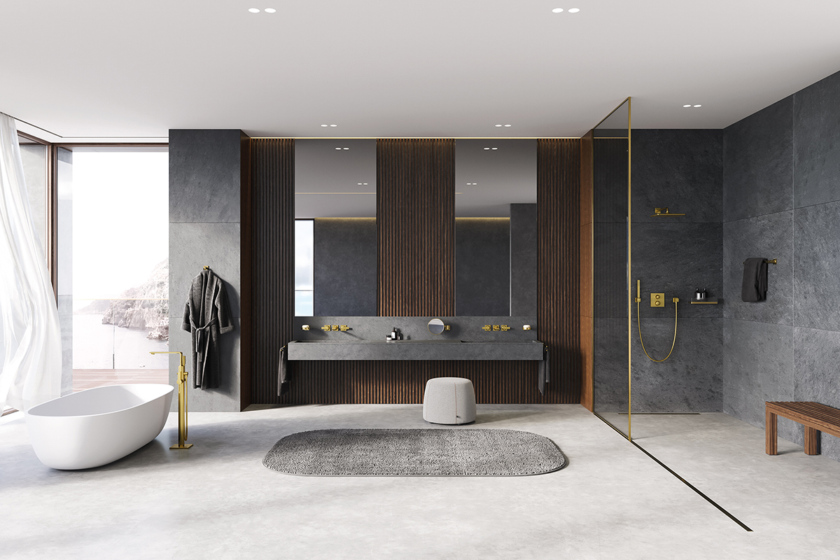 Dark Modern Bathroom