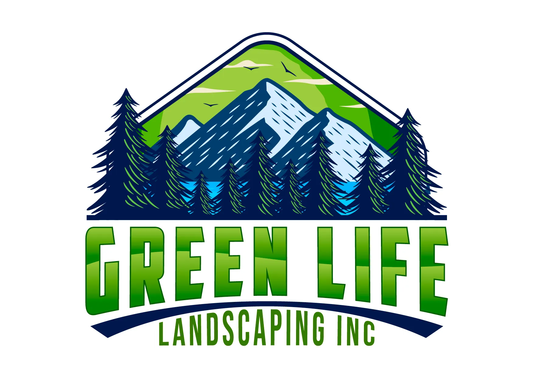 logo Green Life Landscaping Inc
