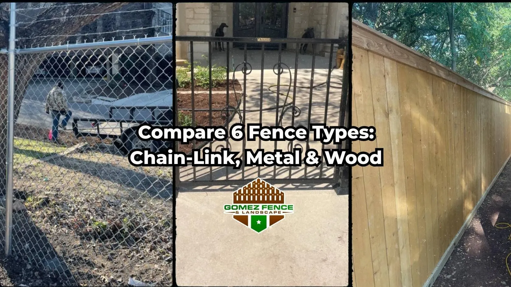 6 Fence Types Compared: Wood, Vinyl, Aluminum, Iron & More.