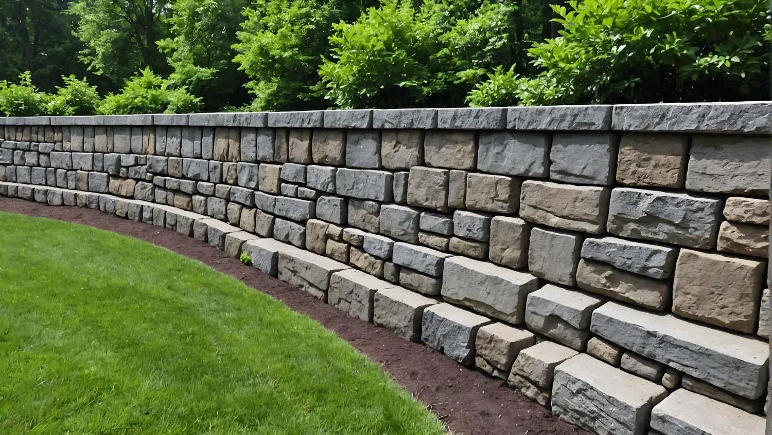 Retaining wall installation