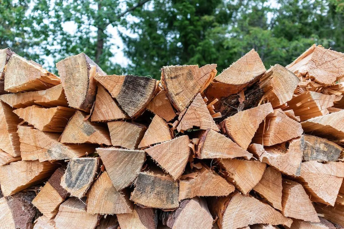 Cord of wood background