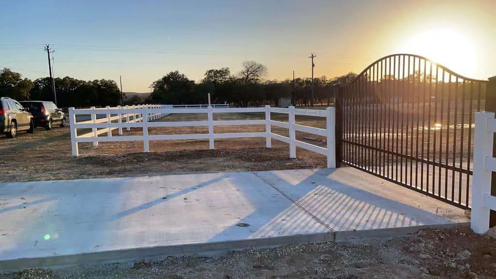 Vinyl Split Rail Fence Installation in Dripping Springs, TX