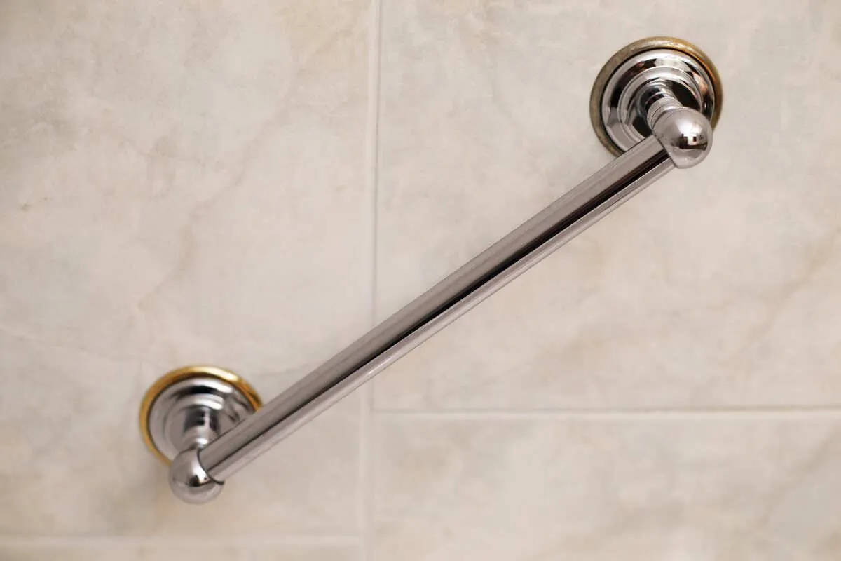Safe Bathroom Railing for Assistance in Exiting the Bathroom