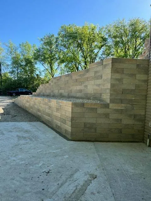 Retaining wall block background