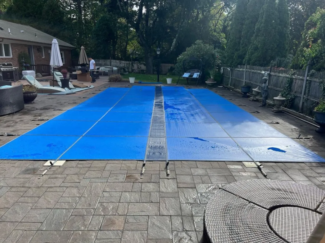 Pool closing background