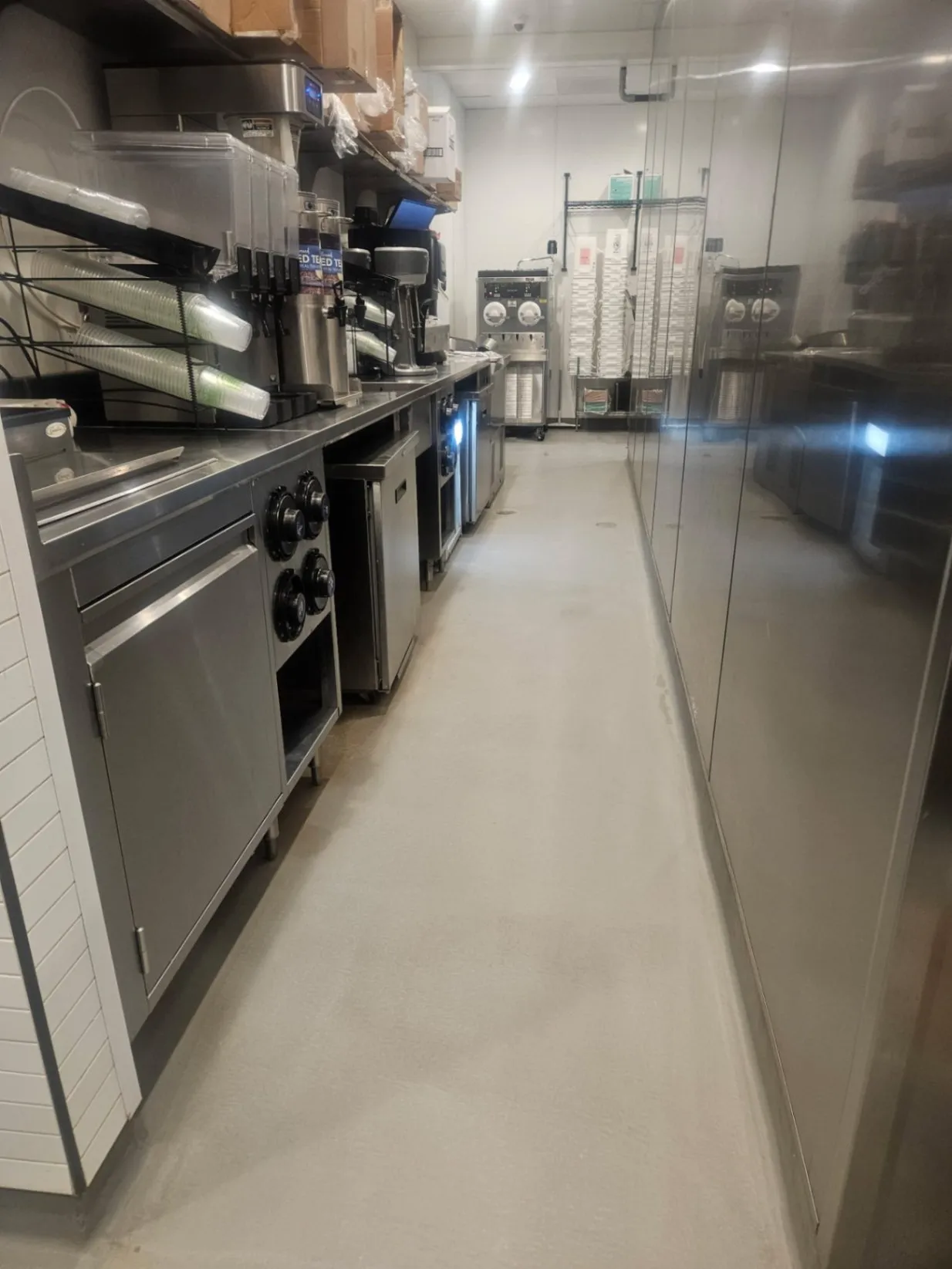 Deep clean kitchen and kitchen equipment background