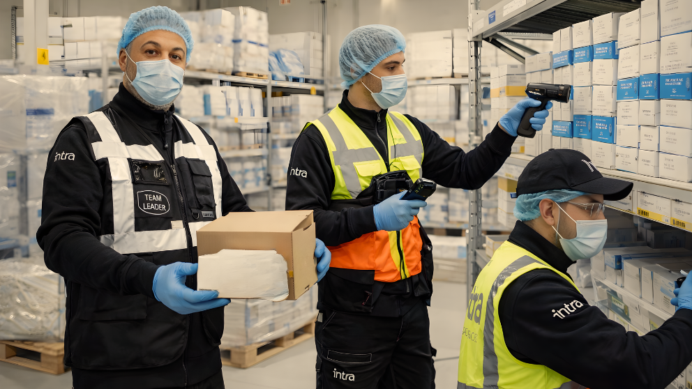 Magazzino farmaceutico organizzato con controllo documentale e processi logistici affidabili