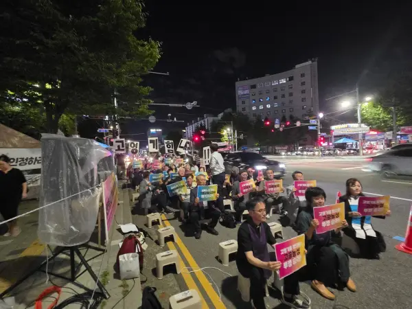 고공농성 택시노동자 
고영기와 함께하는 기도회