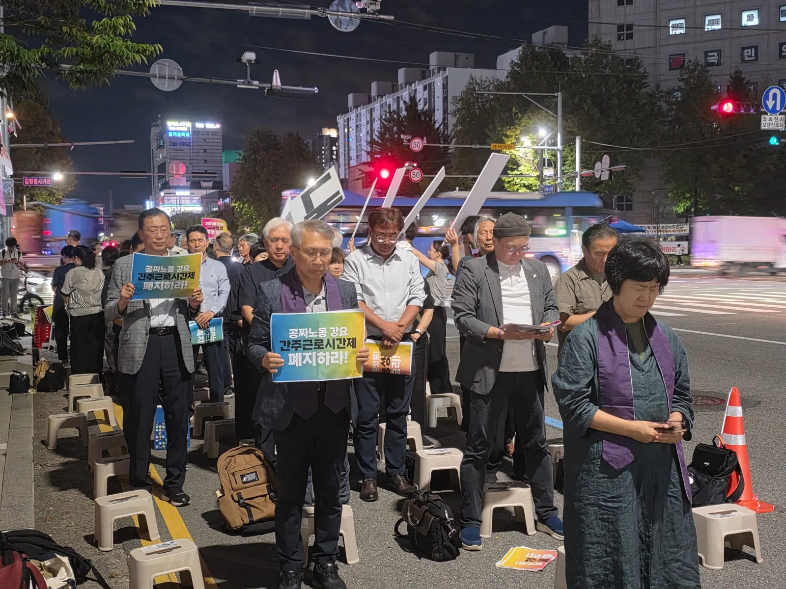 고공농성 택시노동자 
고영기와 함께하는 기도회
