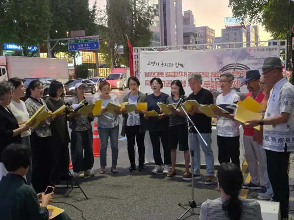 고공농성 택시노동자 
고영기와 함께하는 기도회