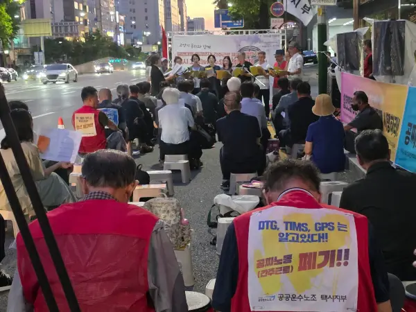 고공농성 택시노동자 
고영기와 함께하는 기도회