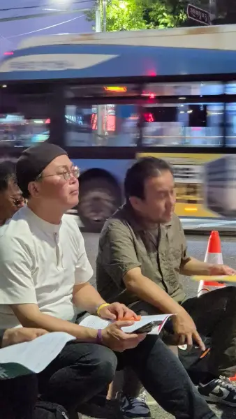 고공농성 택시노동자 
고영기와 함께하는 기도회
