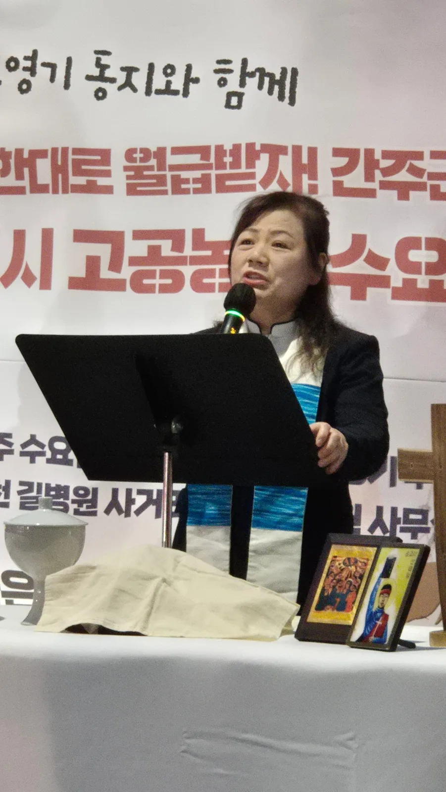 고공농성 택시노동자 
고영기와 함께하는 기도회