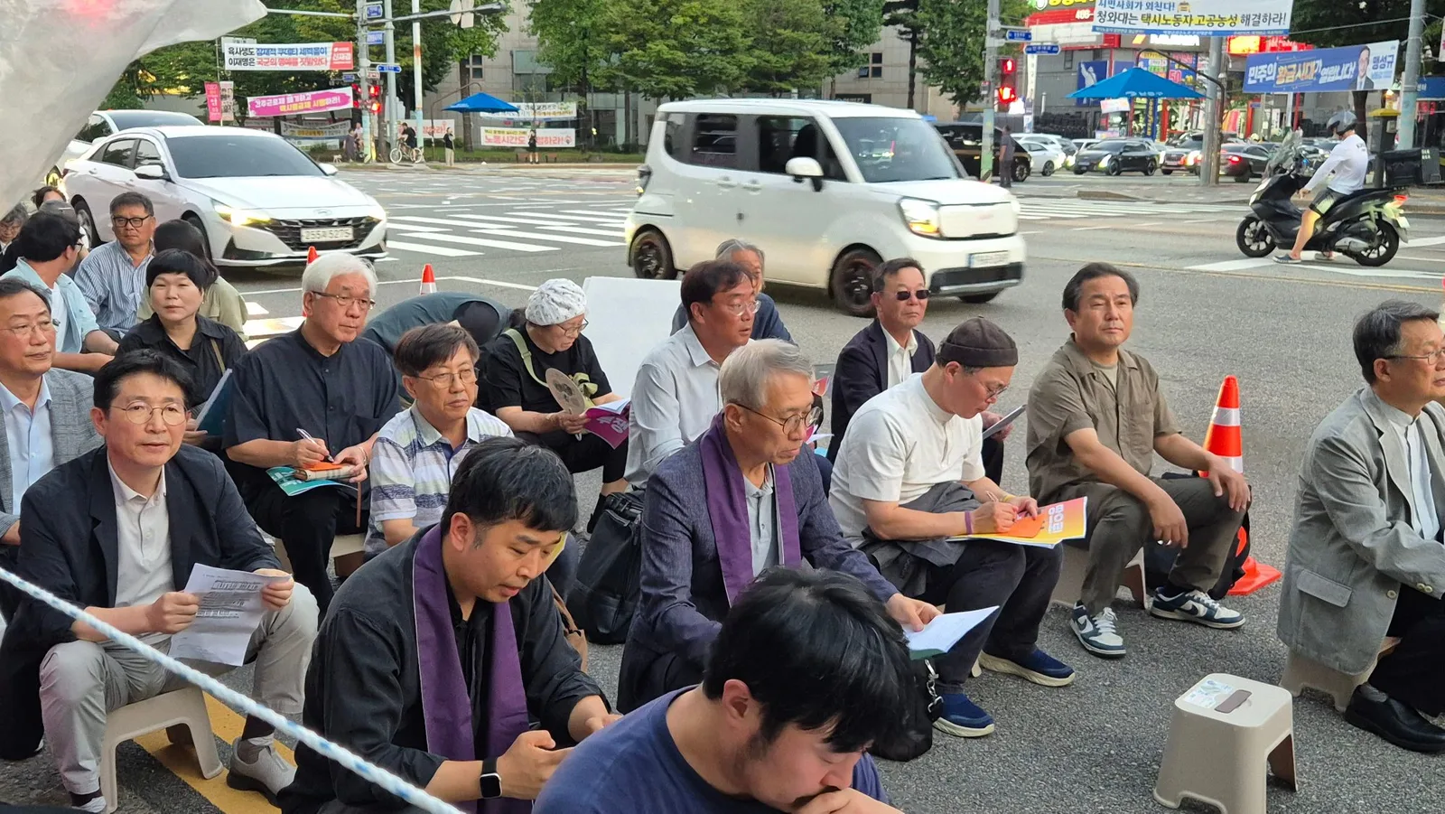고공농성 택시노동자 
고영기와 함께하는 기도회