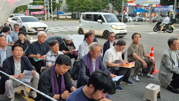 고공농성 택시노동자 
고영기와 함께하는 기도회
