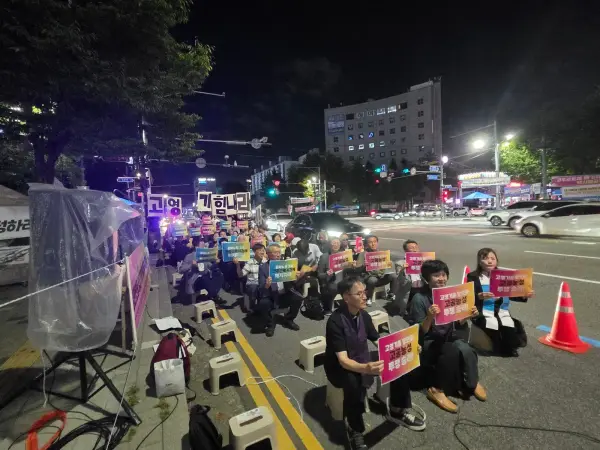 고공농성 택시노동자 
고영기와 함께하는 기도회