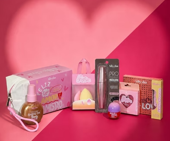 COSMETIQUERA AMOR Y AMISTAD 7 PRODUCTOS