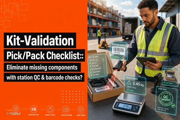 A kit-validation checklist to stop missing components at pick/pack