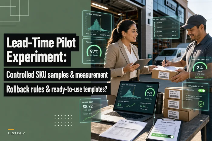 A short-run pilot to test supplier lead-time reductions: experiment templates and rollback rules