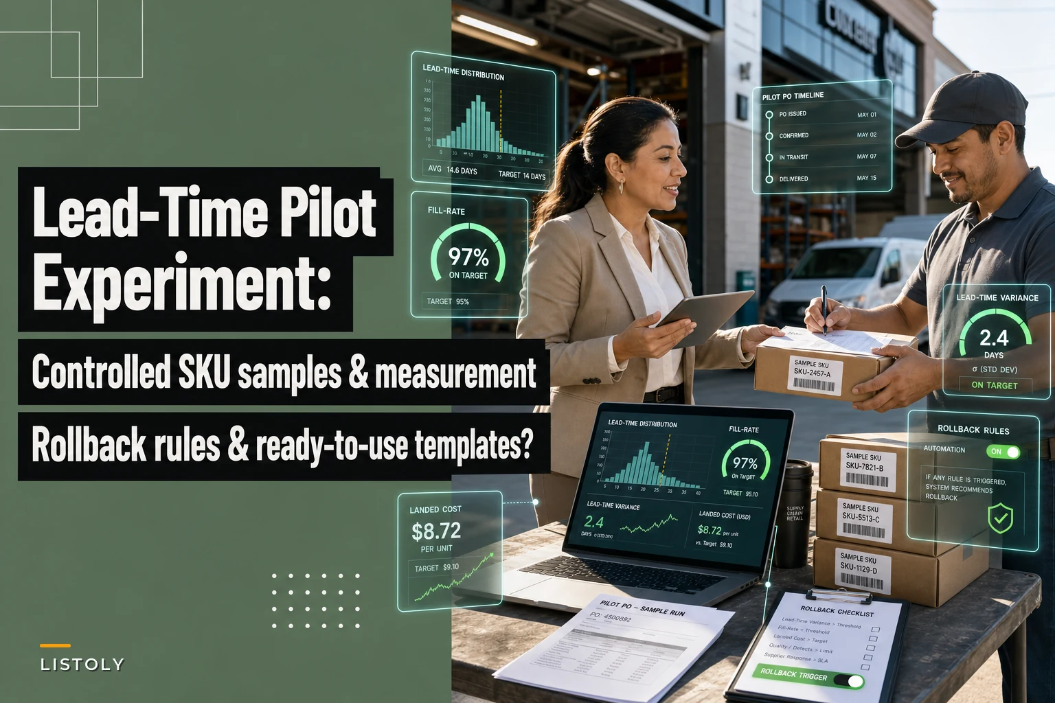 A short-run pilot to test supplier lead-time reductions: experiment templates and rollback rules