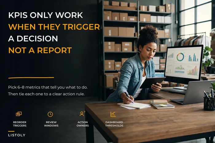 Designing an inventory KPI system that turns metrics into decisions for small businesses