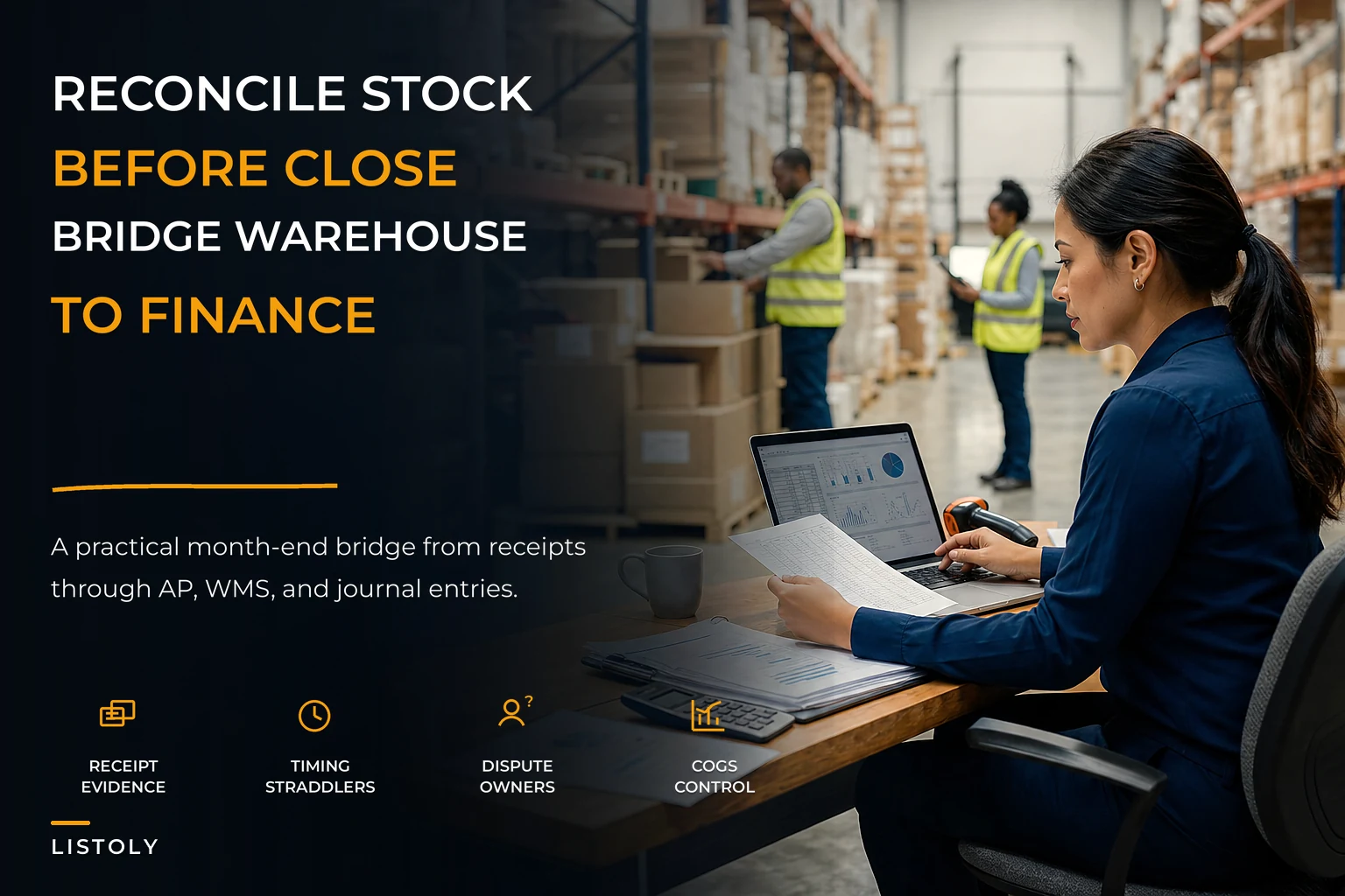 Inventory handoffs to finance for SMB month-end reconciliation