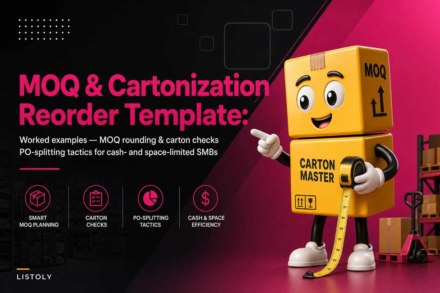MOQ and Cartonization: A Practical Reorder-Calculation Template for Cash- and Space-Constrained SMBs