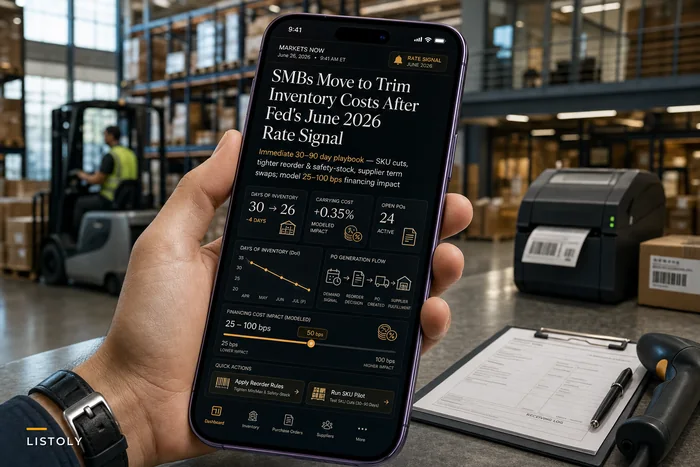 Preparing Inventory for Higher Borrowing Costs: Immediate Steps for SMBs After the Fed's June 2026 Outlook