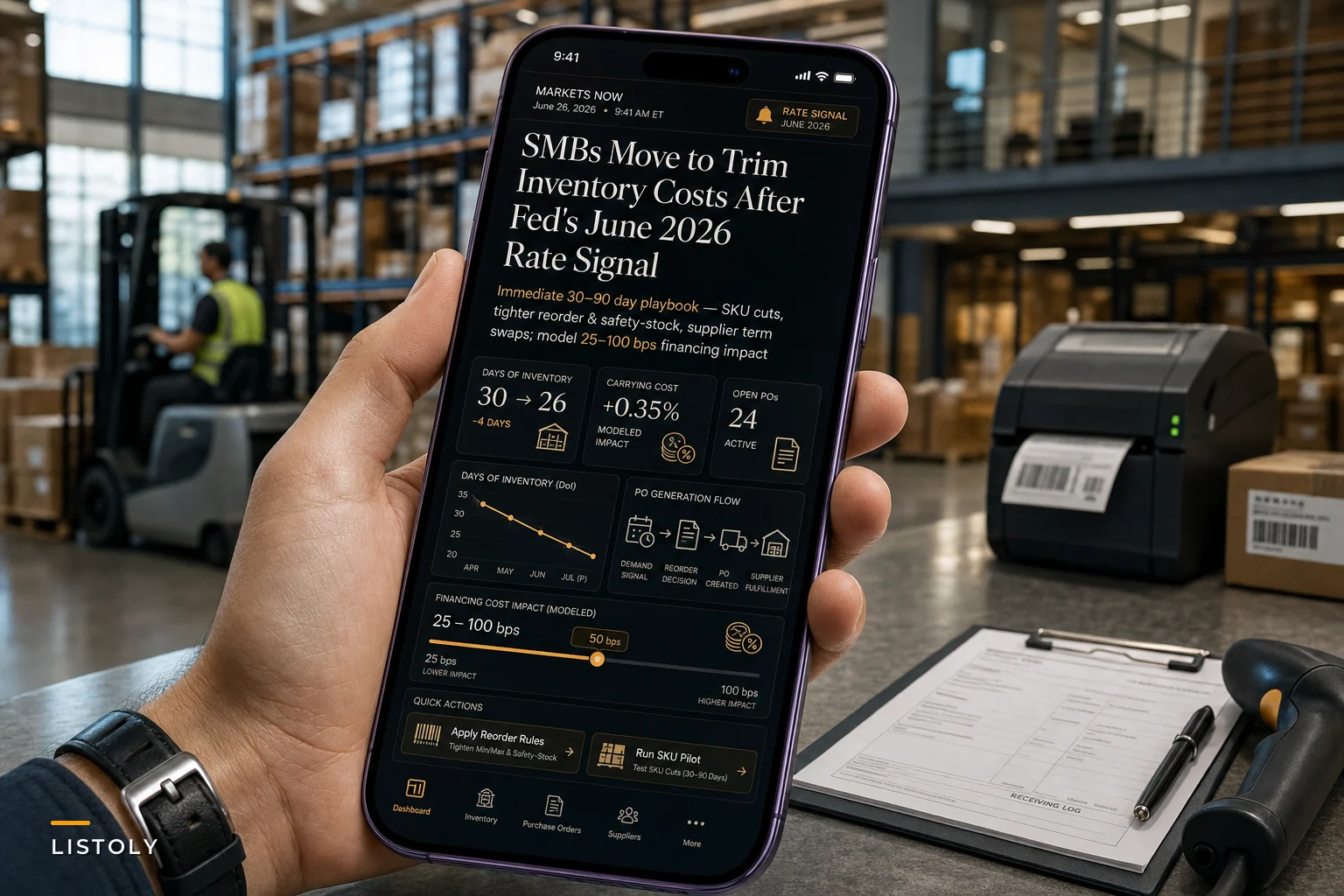 Preparing Inventory for Higher Borrowing Costs: Immediate Steps for SMBs After the Fed's June 2026 Outlook