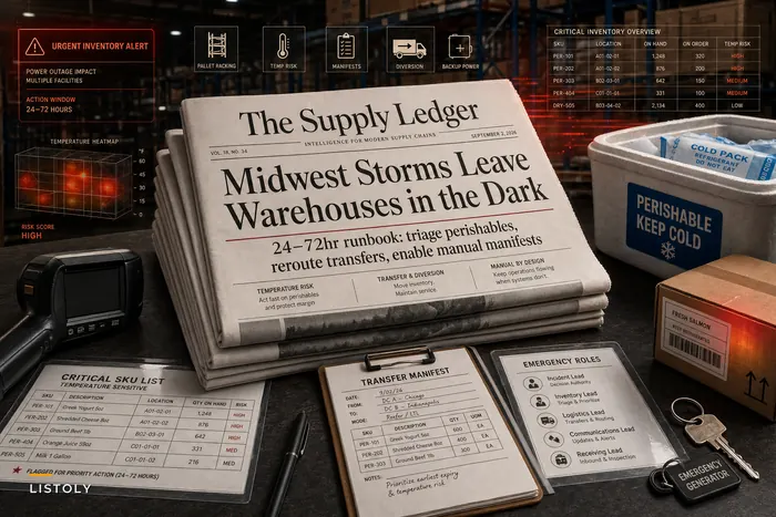 Protect Inventory During Power Outages: Immediate steps for inventory managers after severe storms