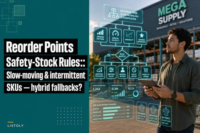 Reorder points and safety-stock rules for slow-moving and intermittent SKUs