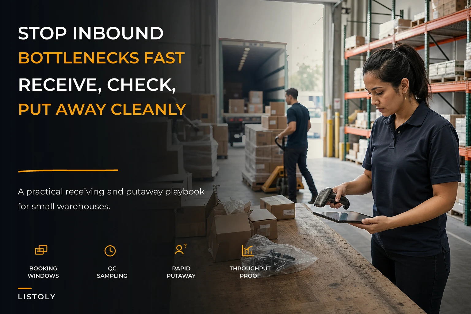 Stop inbound bottlenecks: a receiving & putaway playbook for small warehouses
