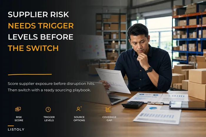 Supplier contingency planning for SMBs: scoring, trigger levels and rapid-sourcing templates