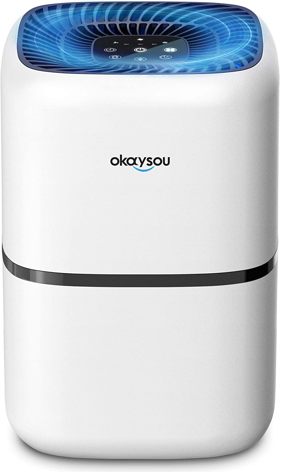 Photo 1 of Okaysou AirMic4S Air Purifier with H13 True HEPA filter for Home Remove Pet Hair Smoke Pollen Dust Pet Dander for LargeSmall Room Desktop White