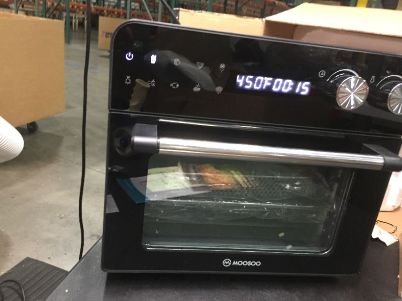 Photo 3 of MOOSOO Air Fryer Oven 243 Quart Air Fryer Toaster Oven Combo for Large Family Tested to Operate Clean